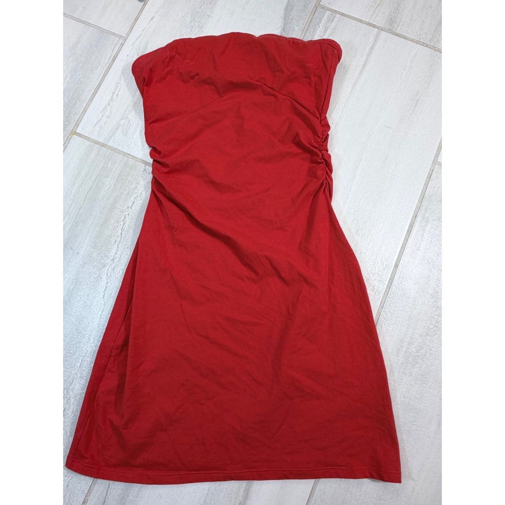 Victoria's Secret Bra Tops Red Ruched Strapless Mini Dress Small S48 248718